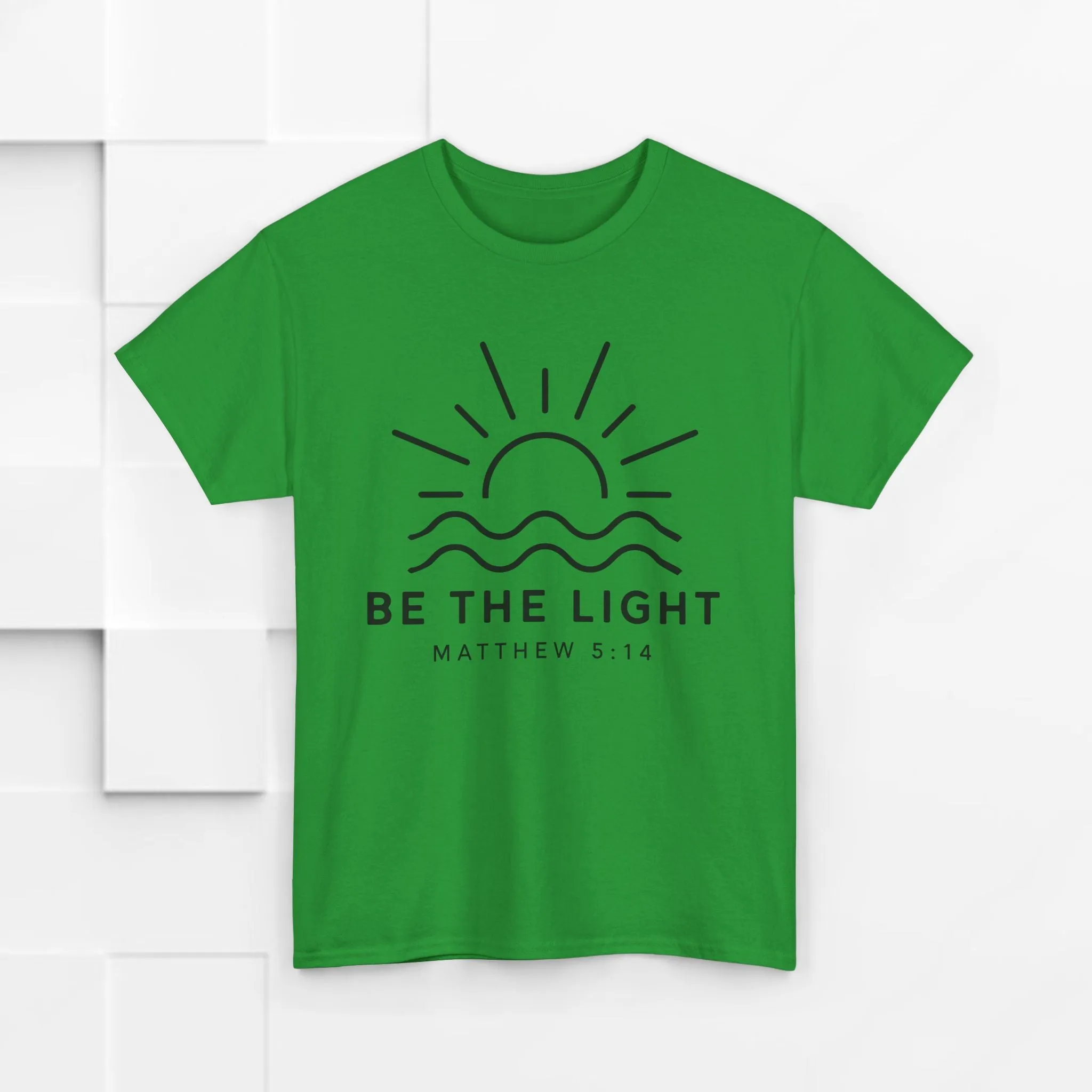 Inspirational Unisex Heavy Cotton Tee - 'Be The Light' Matthew 5:14