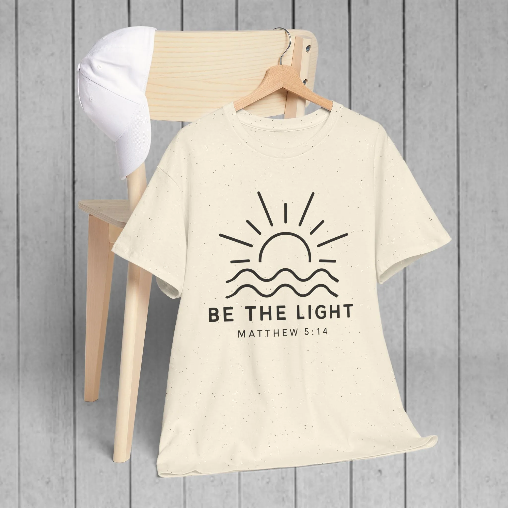 Inspirational Unisex Heavy Cotton Tee - 'Be The Light' Matthew 5:14