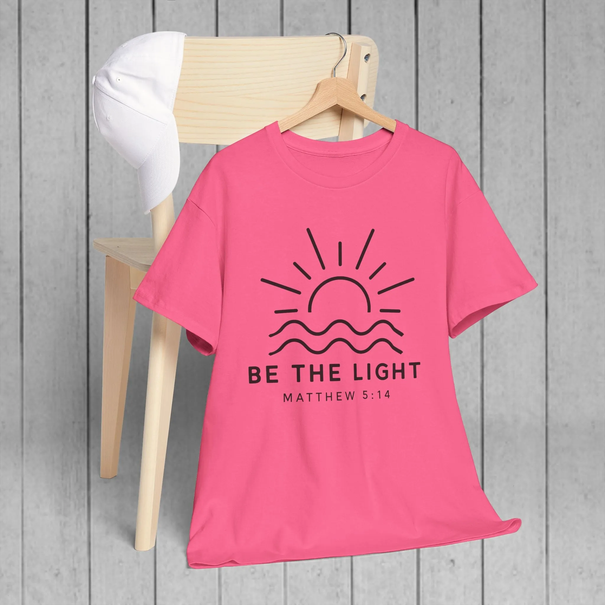Inspirational Unisex Heavy Cotton Tee - 'Be The Light' Matthew 5:14