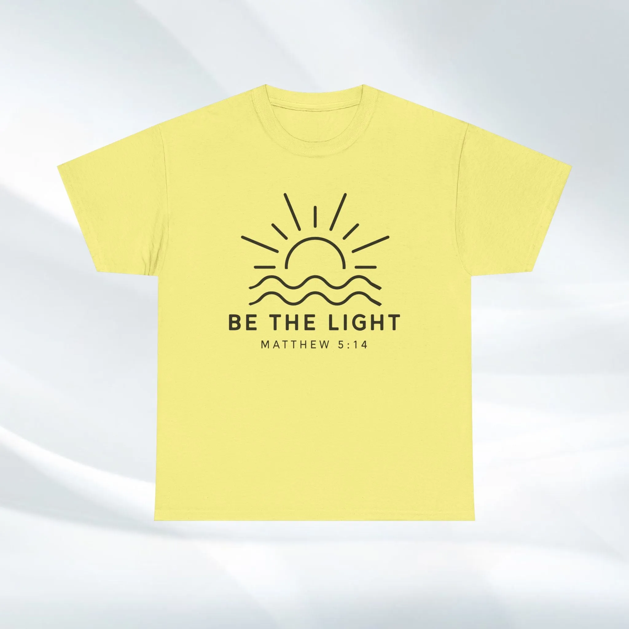 Inspirational Unisex Heavy Cotton Tee - 'Be The Light' Matthew 5:14