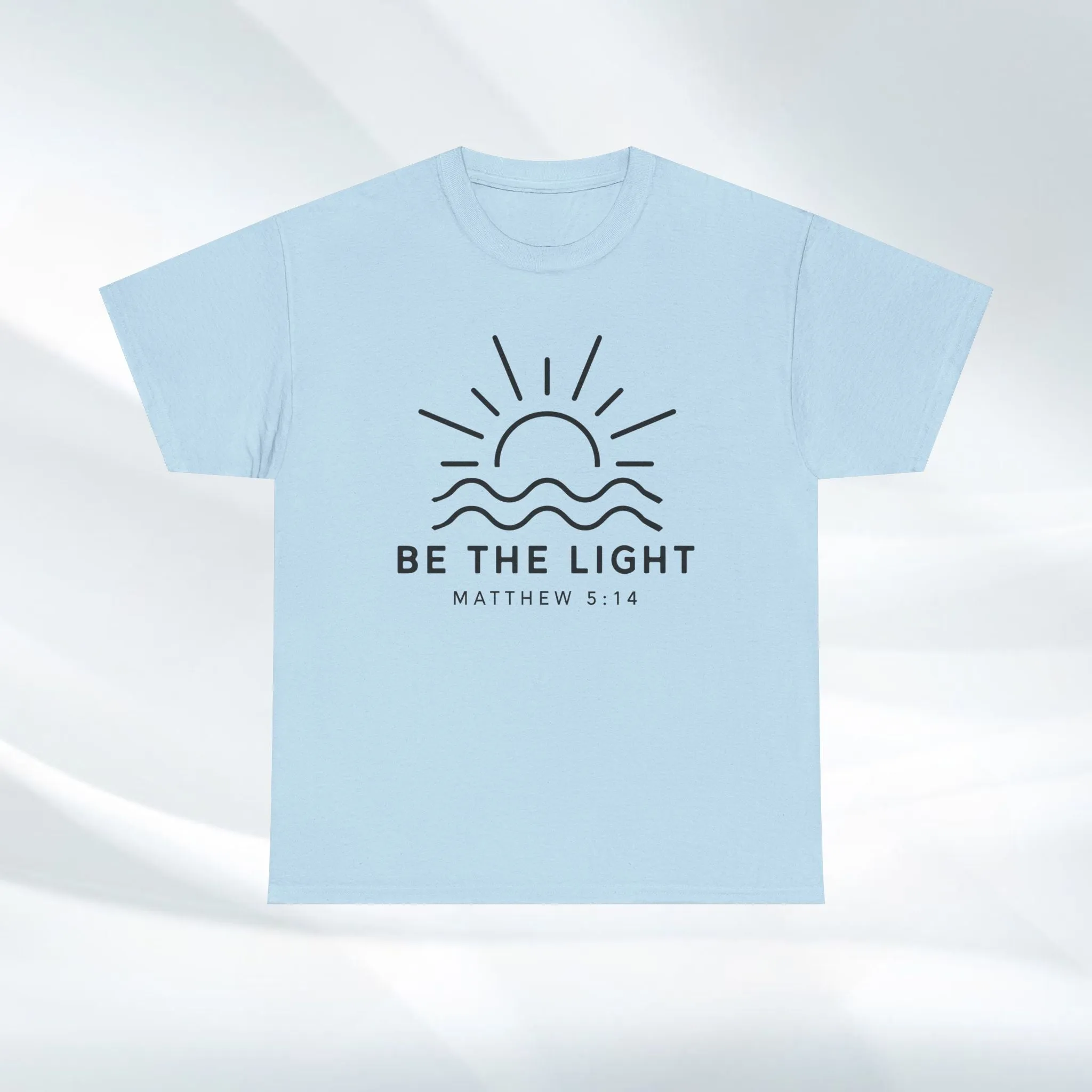 Inspirational Unisex Heavy Cotton Tee - 'Be The Light' Matthew 5:14