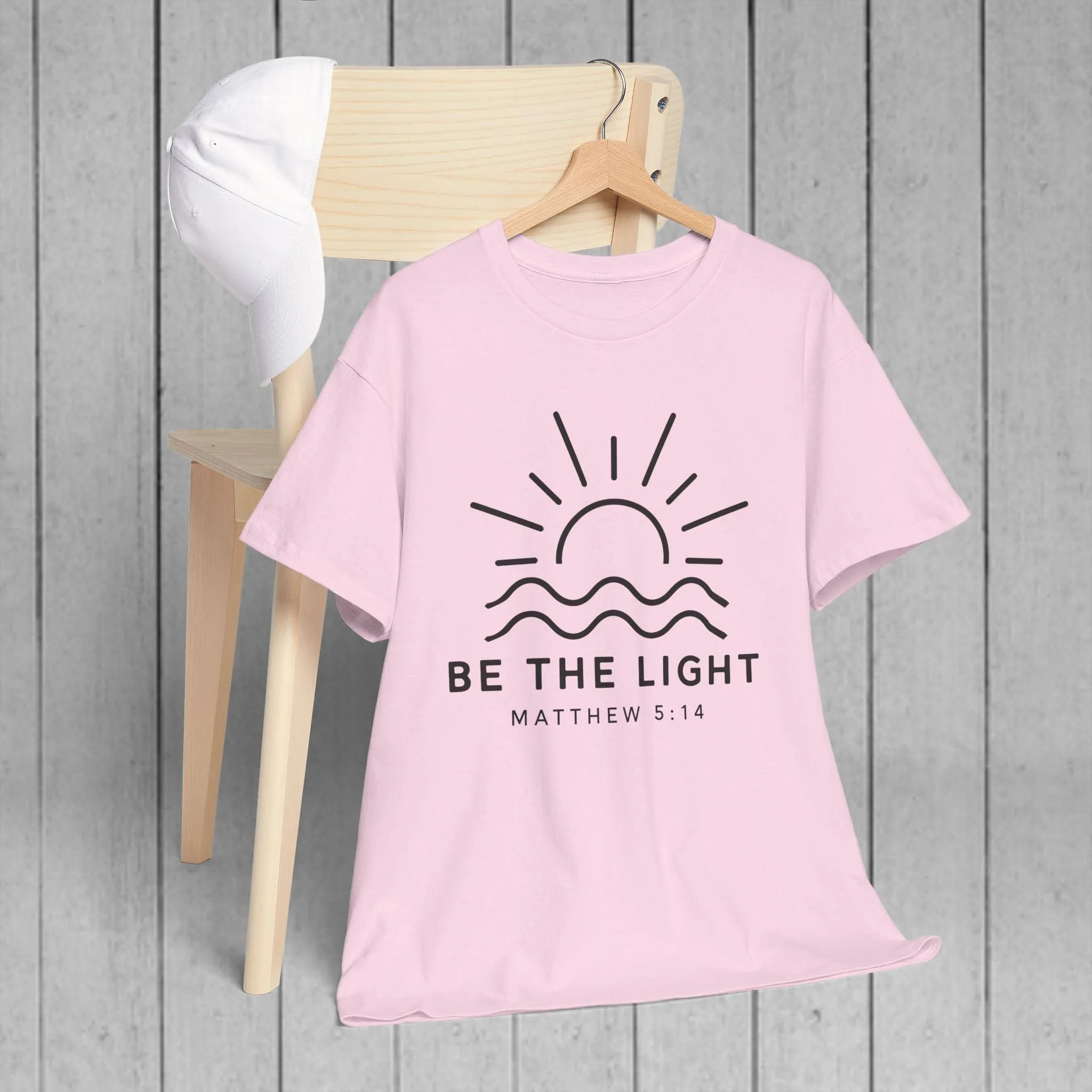 Inspirational Unisex Heavy Cotton Tee - 'Be The Light' Matthew 5:14