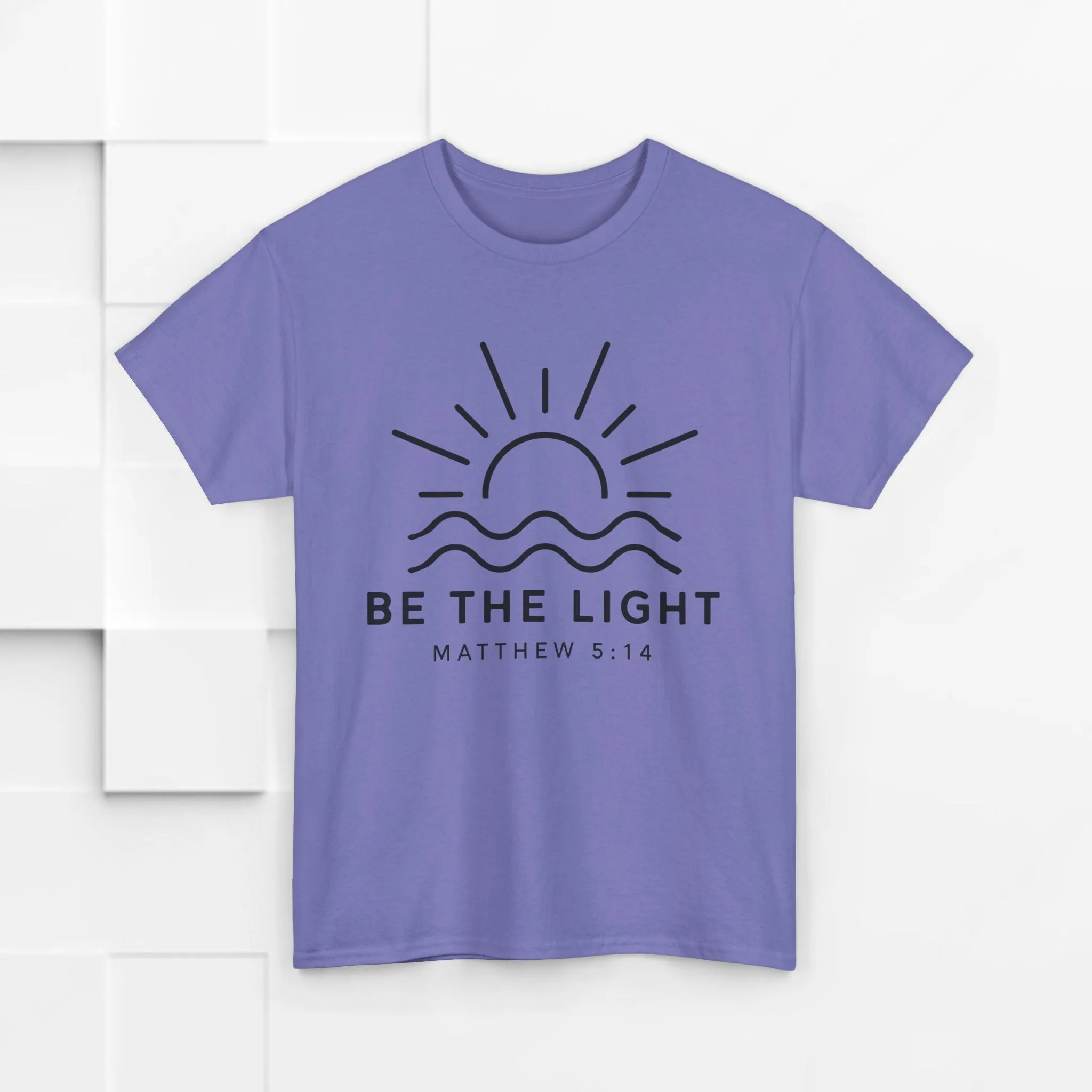 Inspirational Unisex Heavy Cotton Tee - 'Be The Light' Matthew 5:14