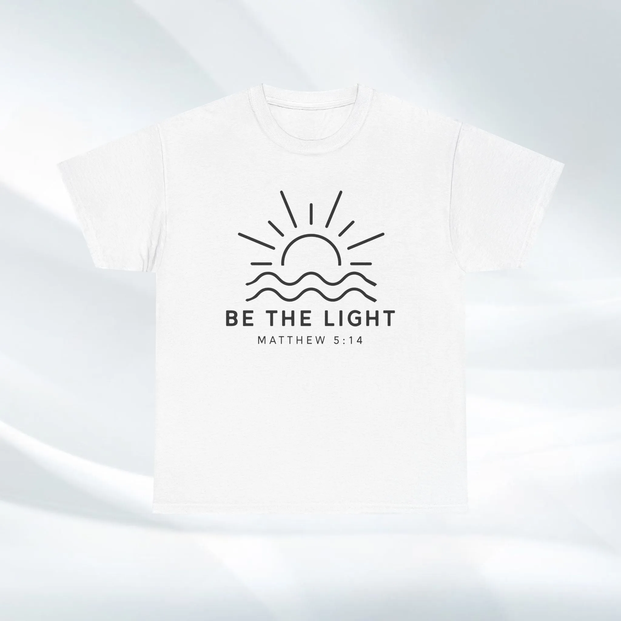 Inspirational Unisex Heavy Cotton Tee - 'Be The Light' Matthew 5:14