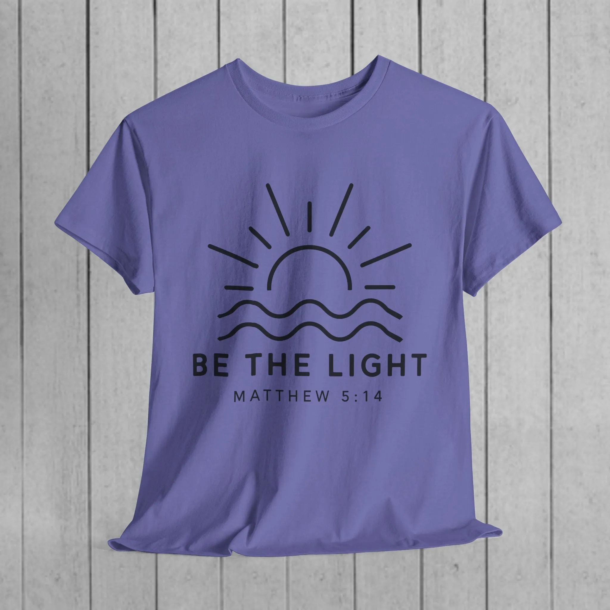 Inspirational Unisex Heavy Cotton Tee - 'Be The Light' Matthew 5:14