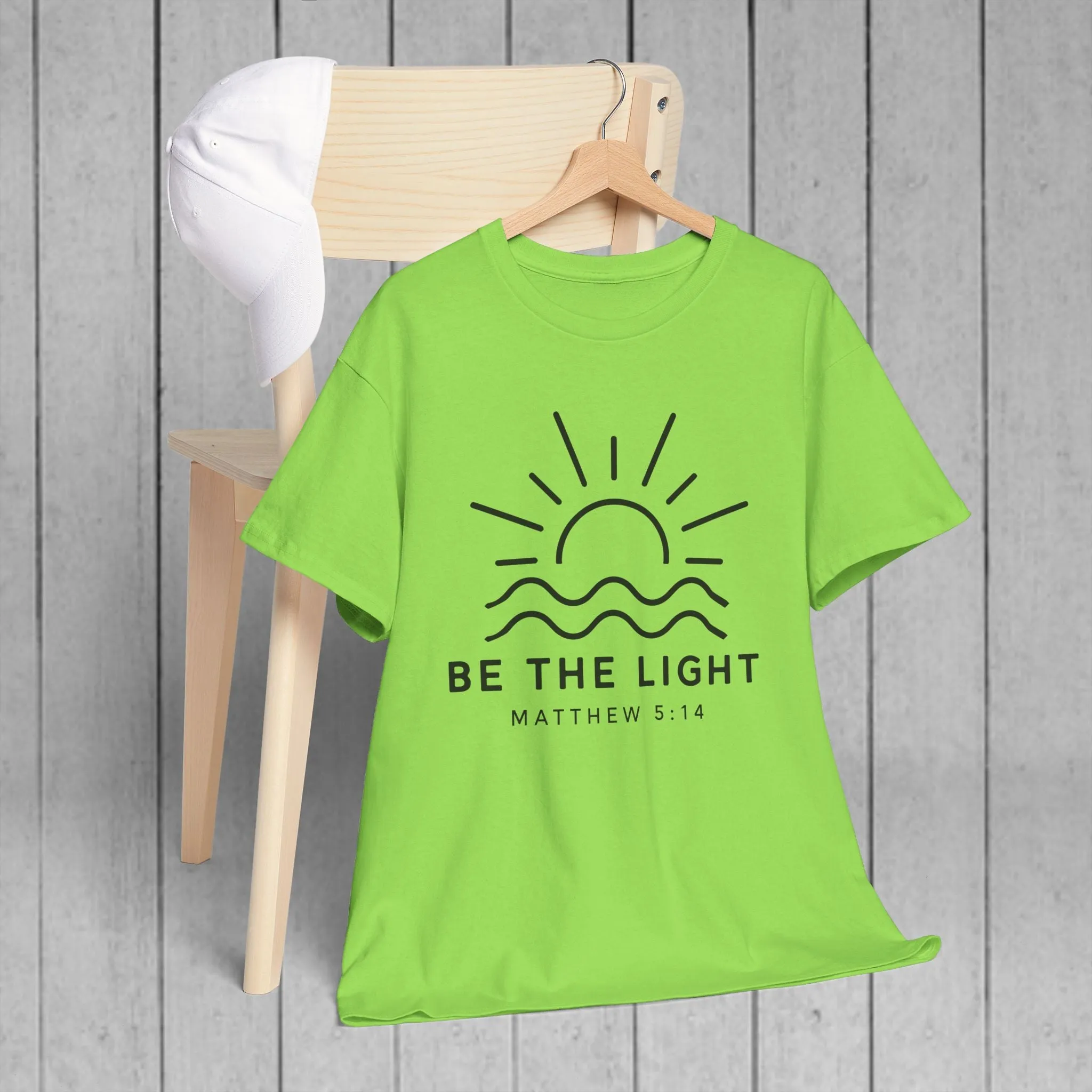 Inspirational Unisex Heavy Cotton Tee - 'Be The Light' Matthew 5:14