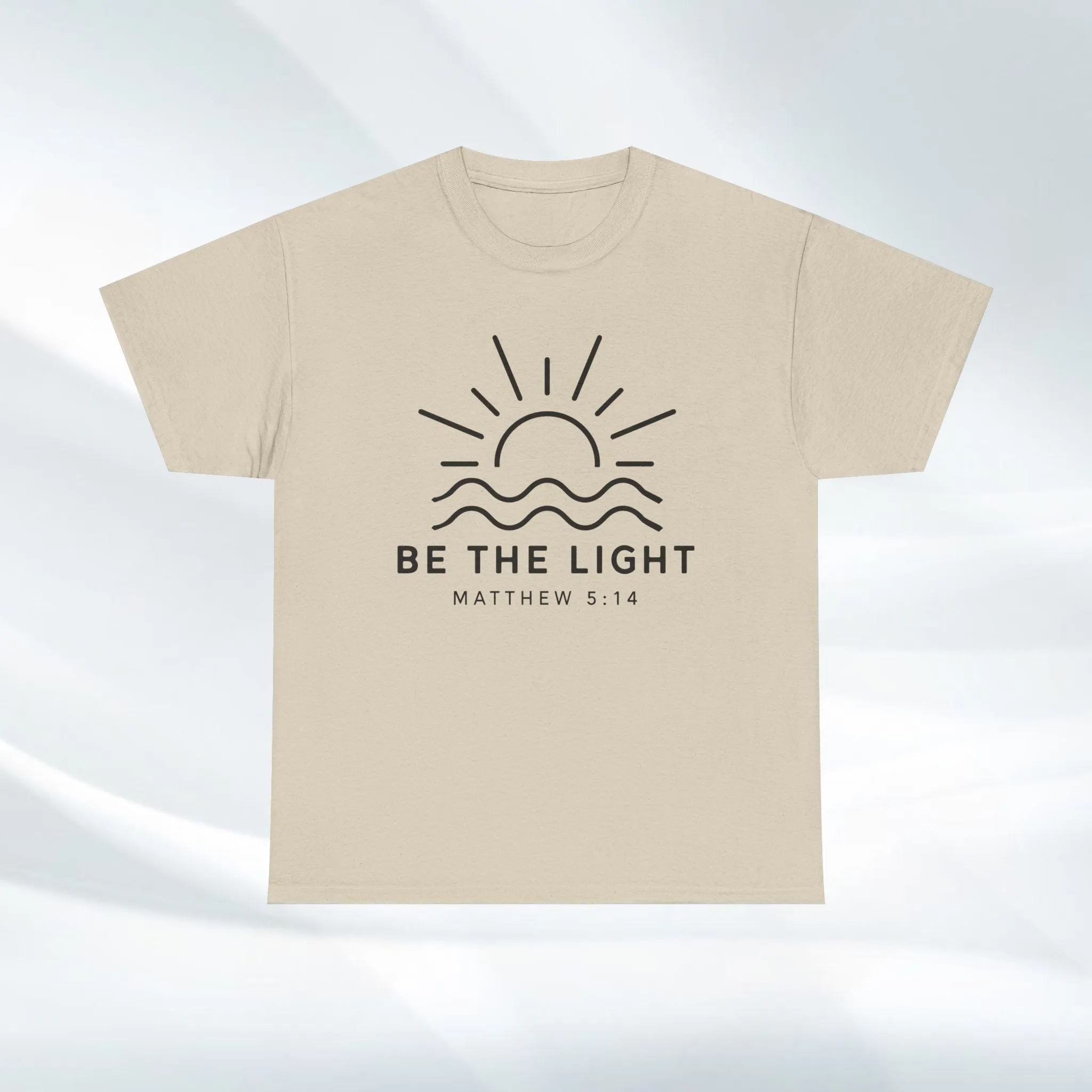 Inspirational Unisex Heavy Cotton Tee - 'Be The Light' Matthew 5:14