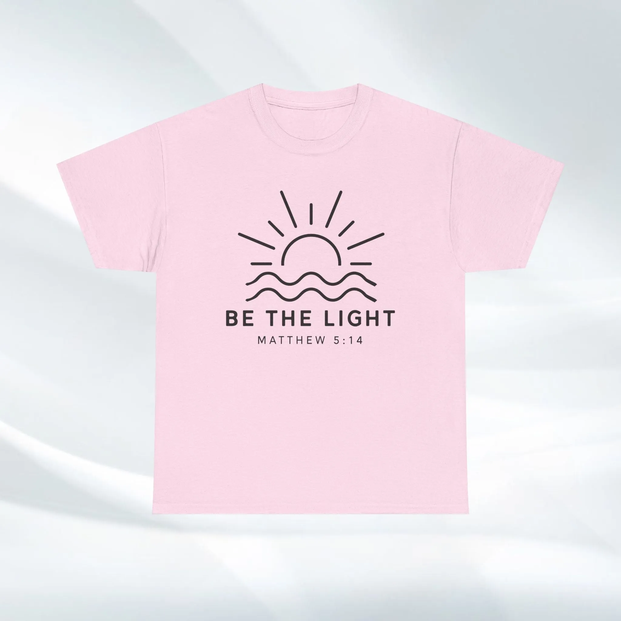 Inspirational Unisex Heavy Cotton Tee - 'Be The Light' Matthew 5:14
