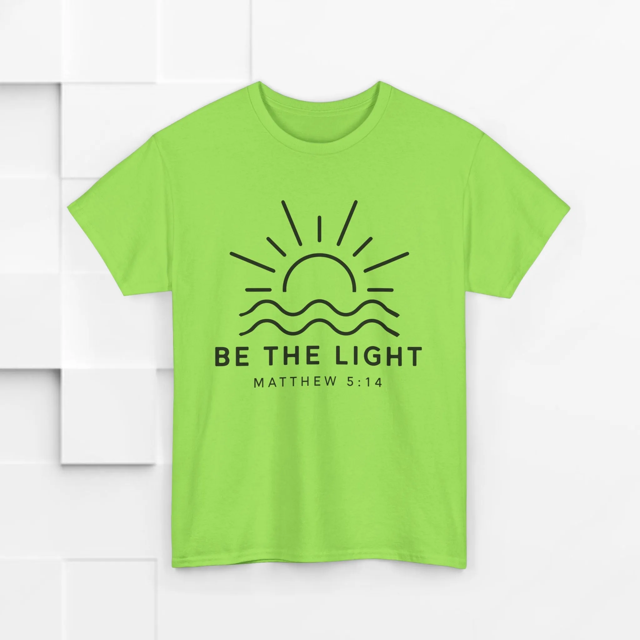 Inspirational Unisex Heavy Cotton Tee - 'Be The Light' Matthew 5:14