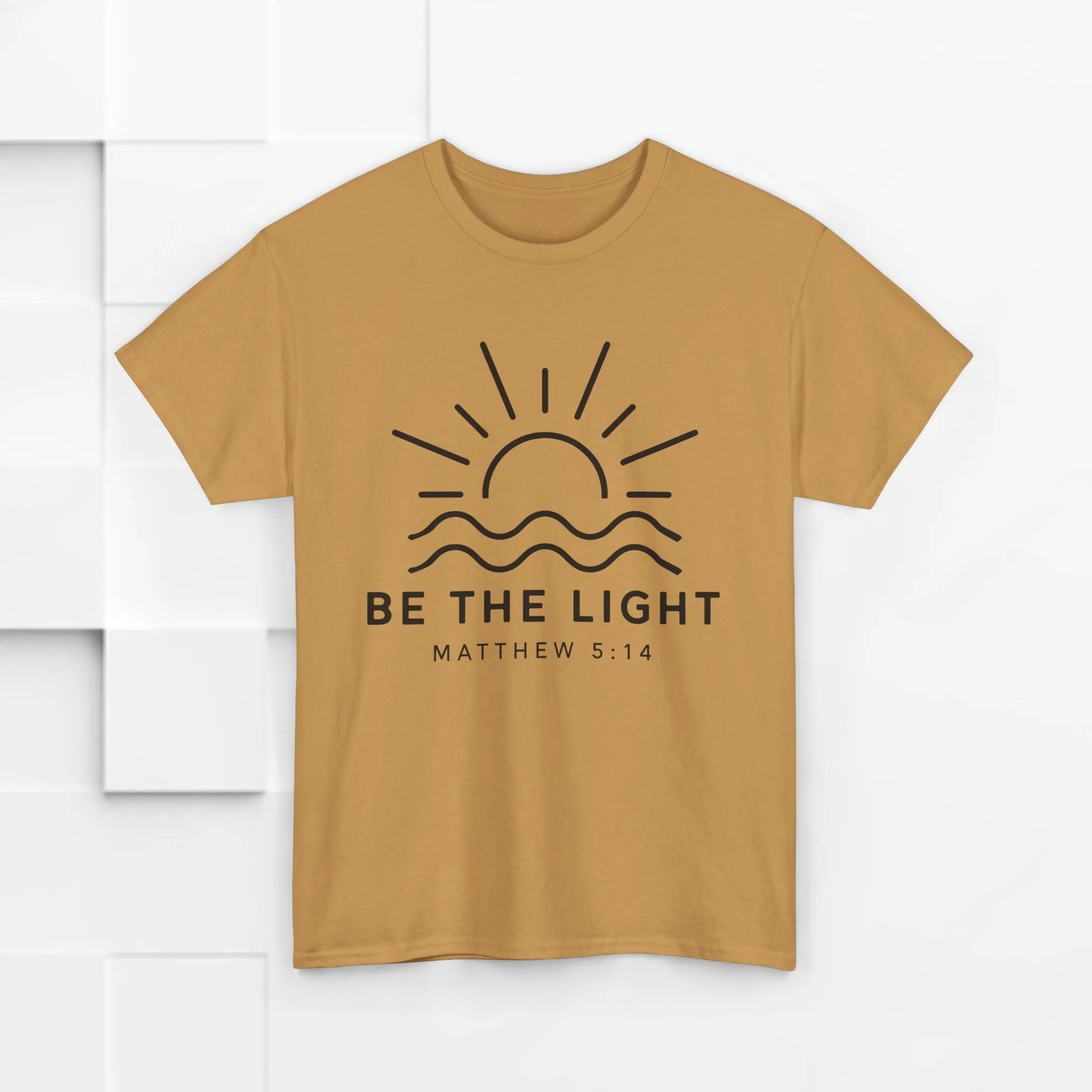 Inspirational Unisex Heavy Cotton Tee - 'Be The Light' Matthew 5:14