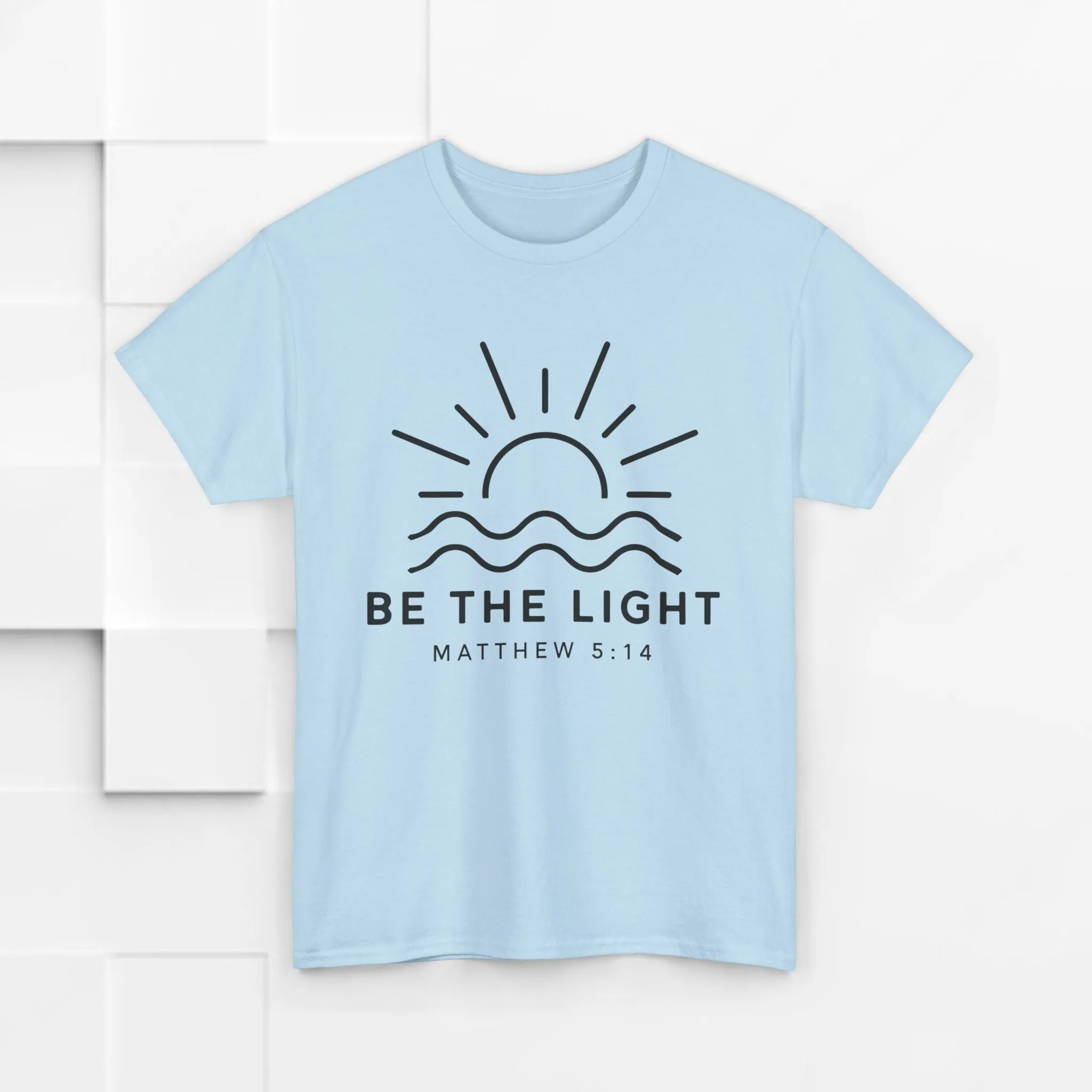 Inspirational Unisex Heavy Cotton Tee - 'Be The Light' Matthew 5:14
