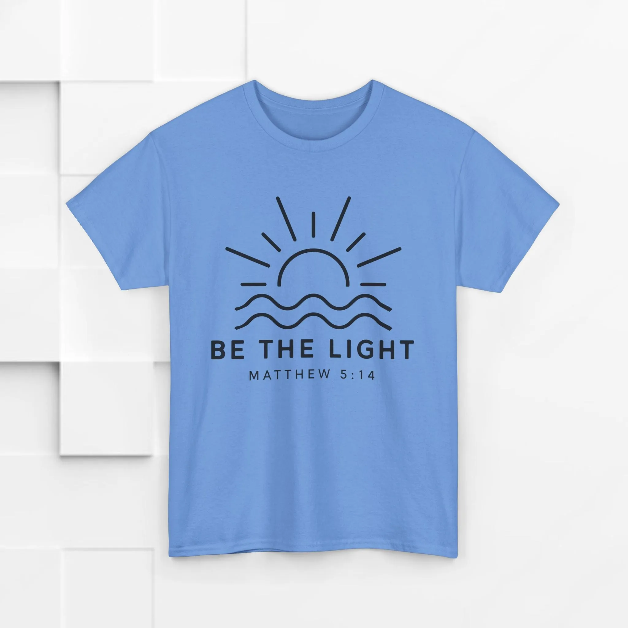 Inspirational Unisex Heavy Cotton Tee - 'Be The Light' Matthew 5:14