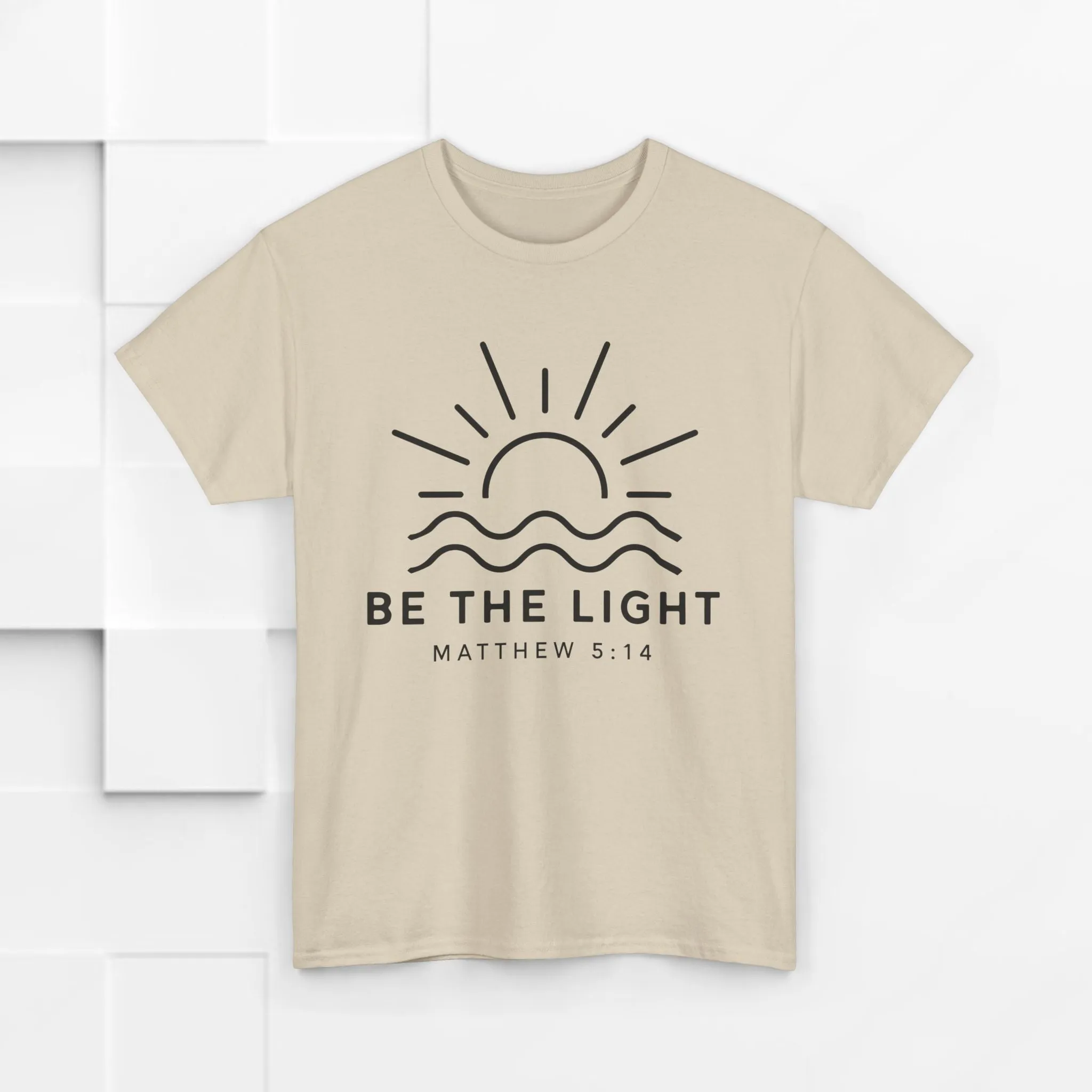 Inspirational Unisex Heavy Cotton Tee - 'Be The Light' Matthew 5:14