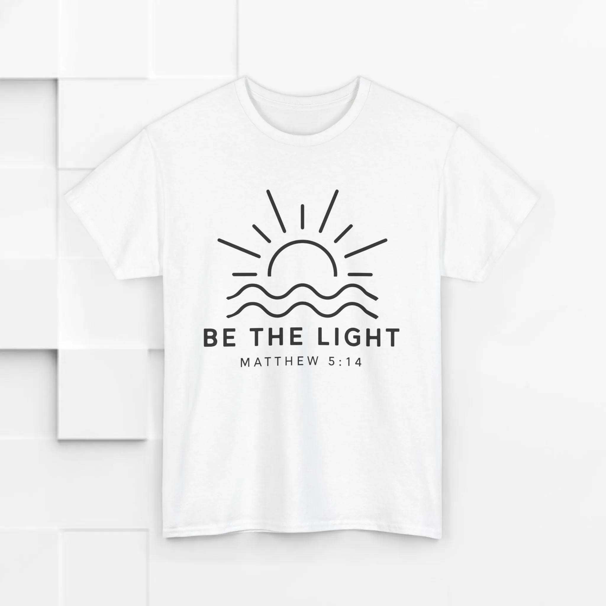 Inspirational Unisex Heavy Cotton Tee - 'Be The Light' Matthew 5:14