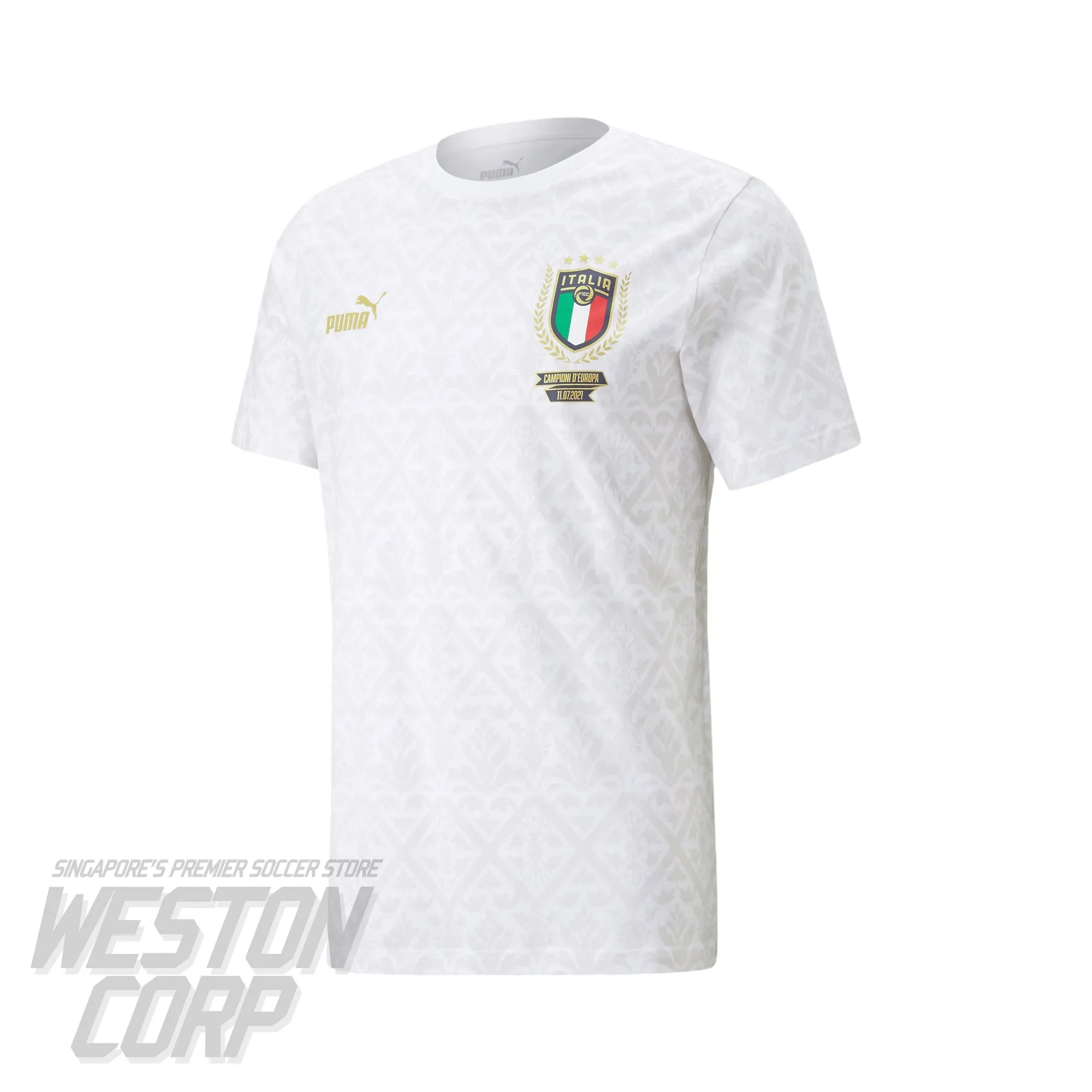 Italy Youth 2022 Graphic Winner Tee (Puma White/Nimbus Cloud)