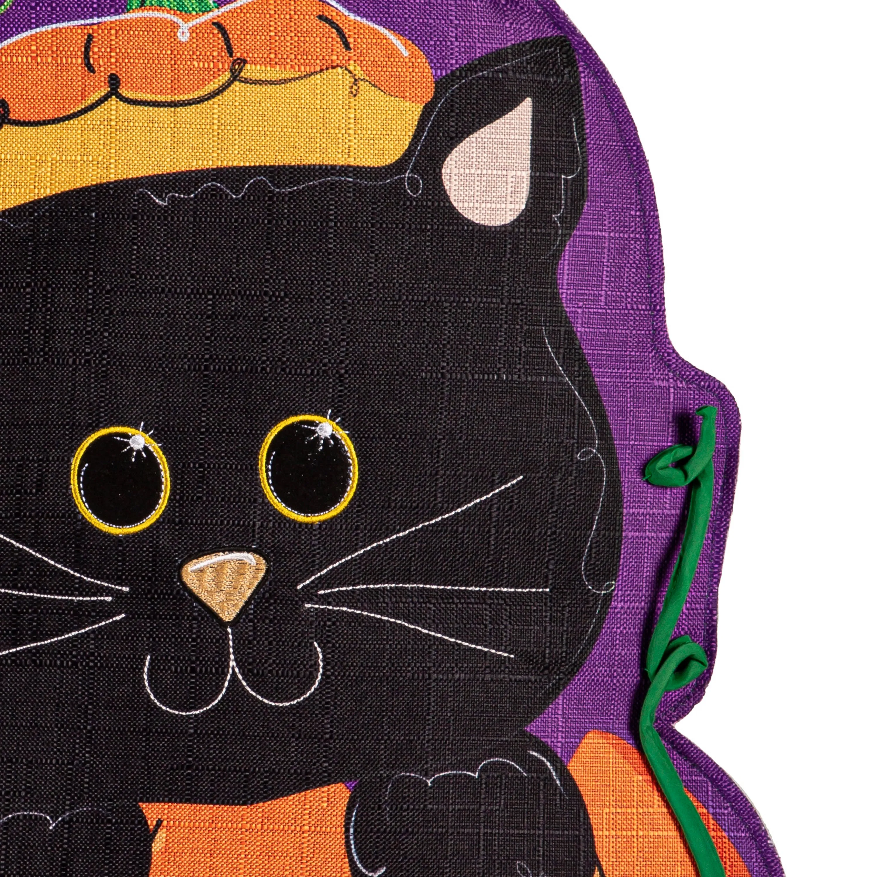 Jack O' Lantern & Black Cat/Santa Double Sided Estate Door Décor,2deb2571fb