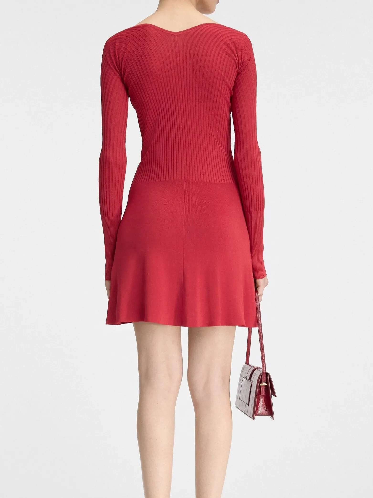 Jacquemus La Mini Robe Pralu in Dark Red