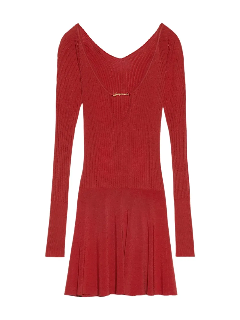 Jacquemus La Mini Robe Pralu in Dark Red
