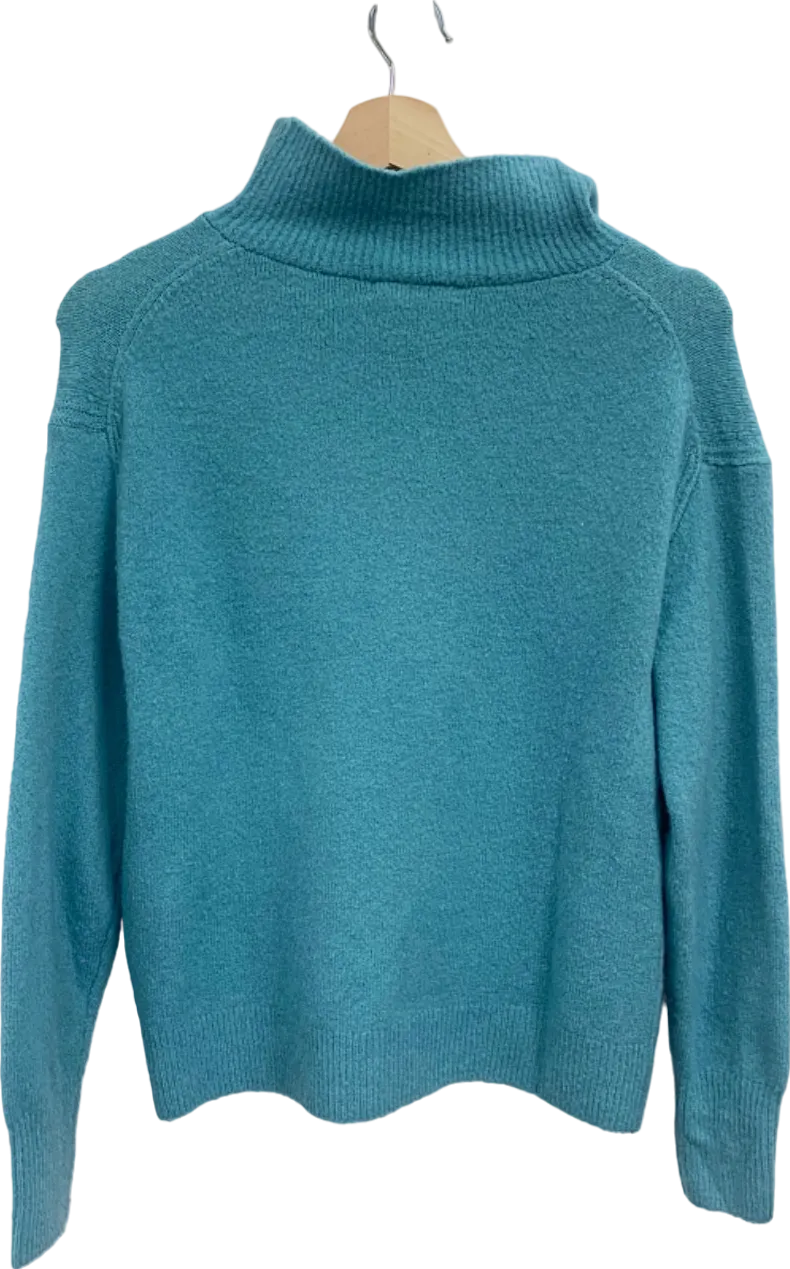 J.Crew Teal Half-Zip Sweater UK S
