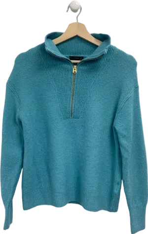 J.Crew Teal Half-Zip Sweater UK S