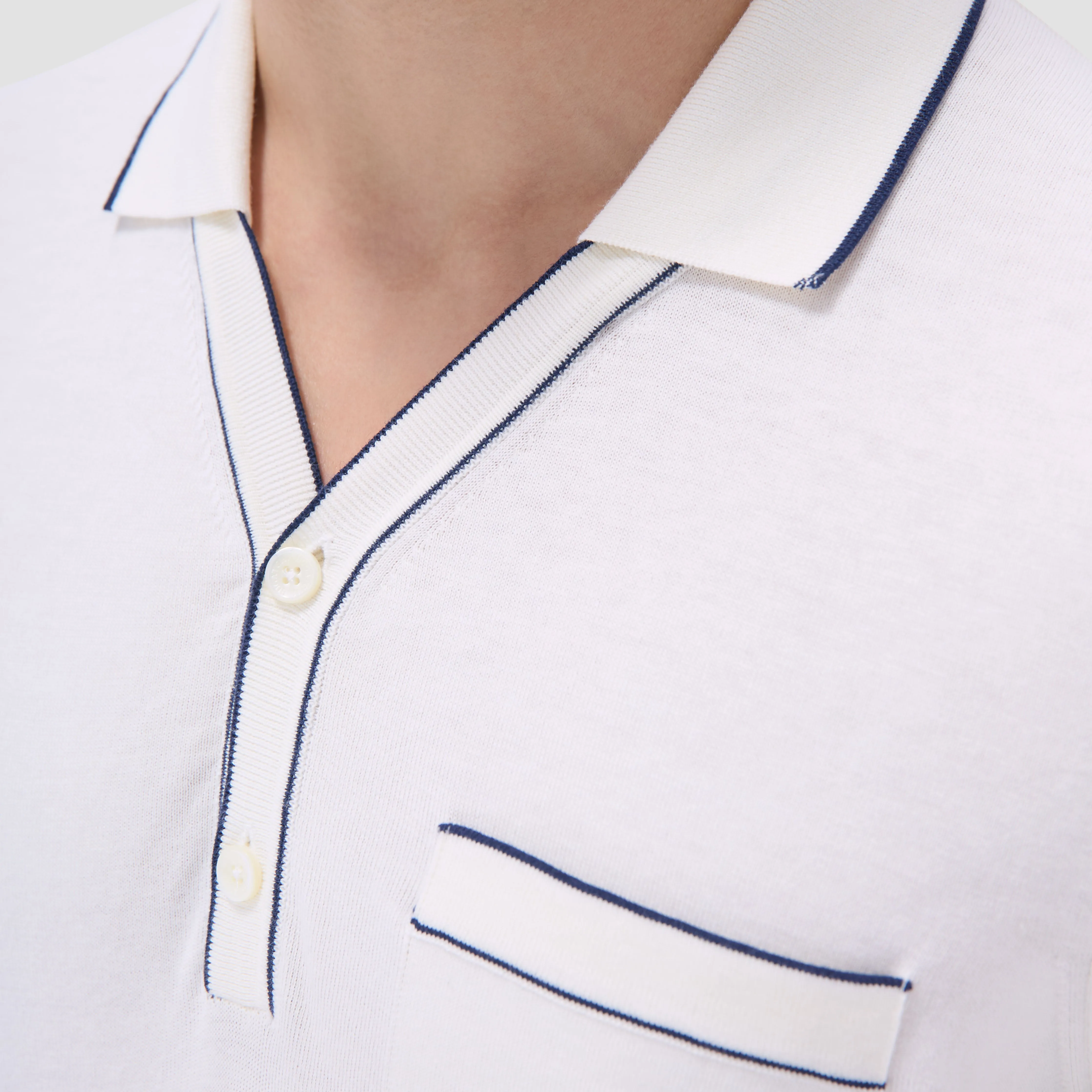 Jersey Knit Short Sleeve Johnny Sweater