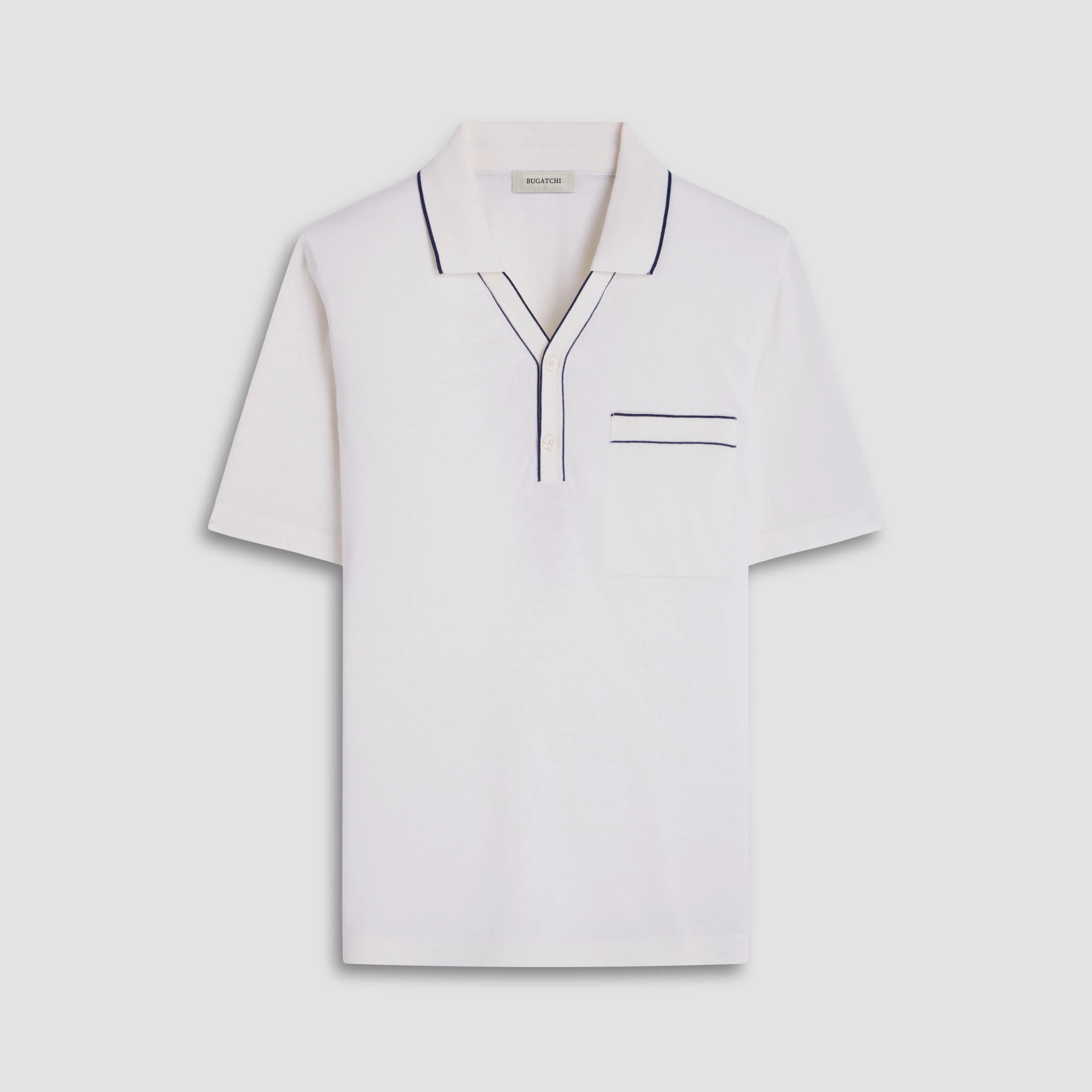 Jersey Knit Short Sleeve Johnny Sweater