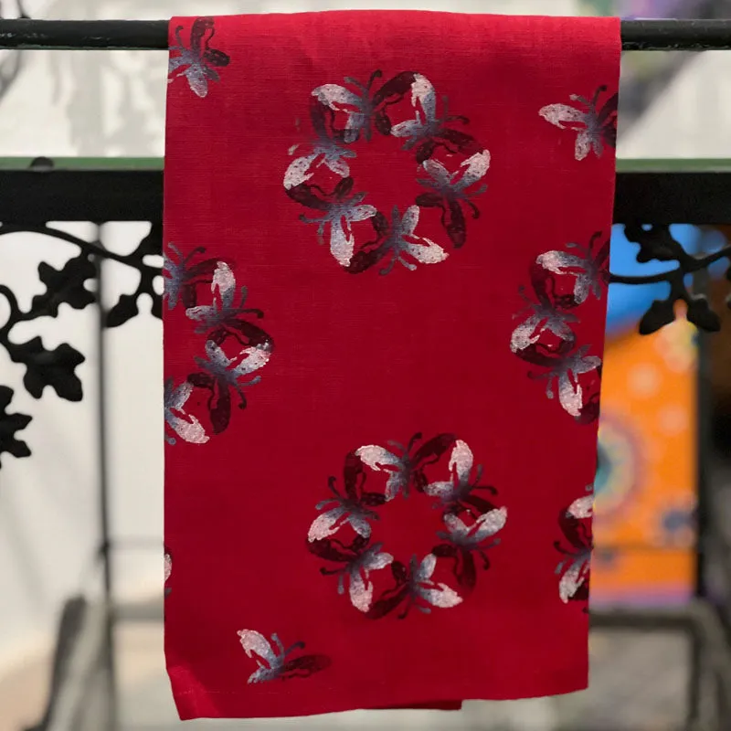 July Tea Towel - Butterfly Fireworks