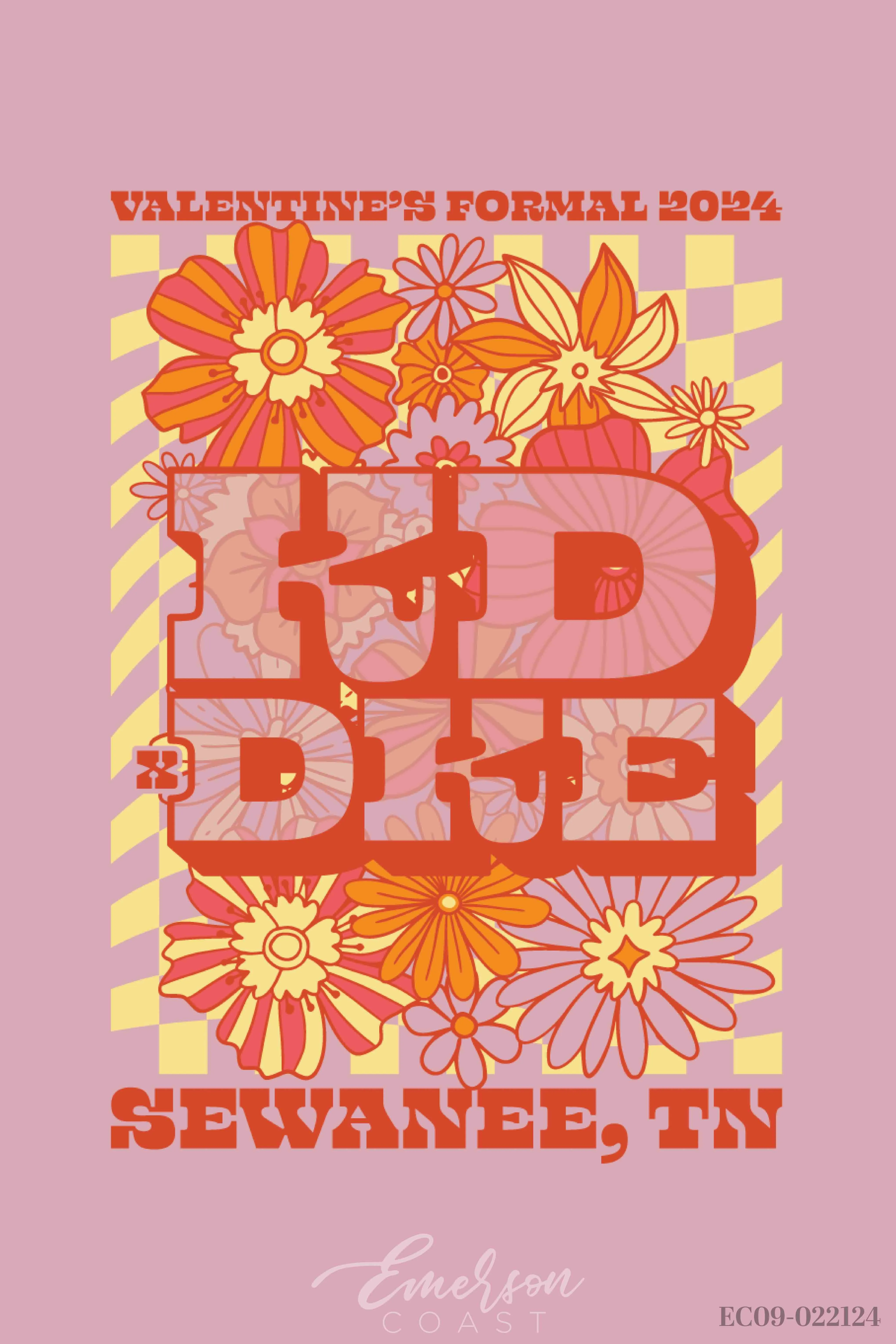 Kappa Delta University of the South Sewanee Flower Formal T-shirt