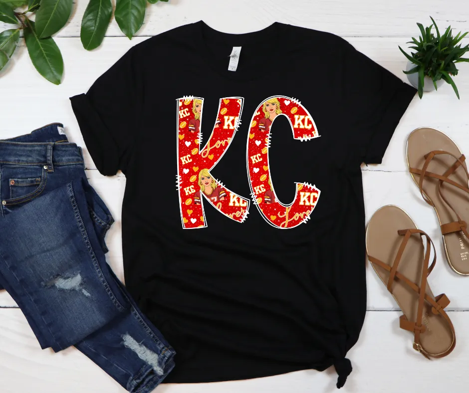 KC Lover Swelce Inspired Black Graphic Tee