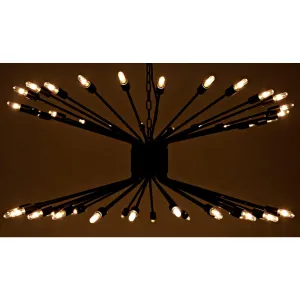 Lampberto Chandelier, Black Steel
