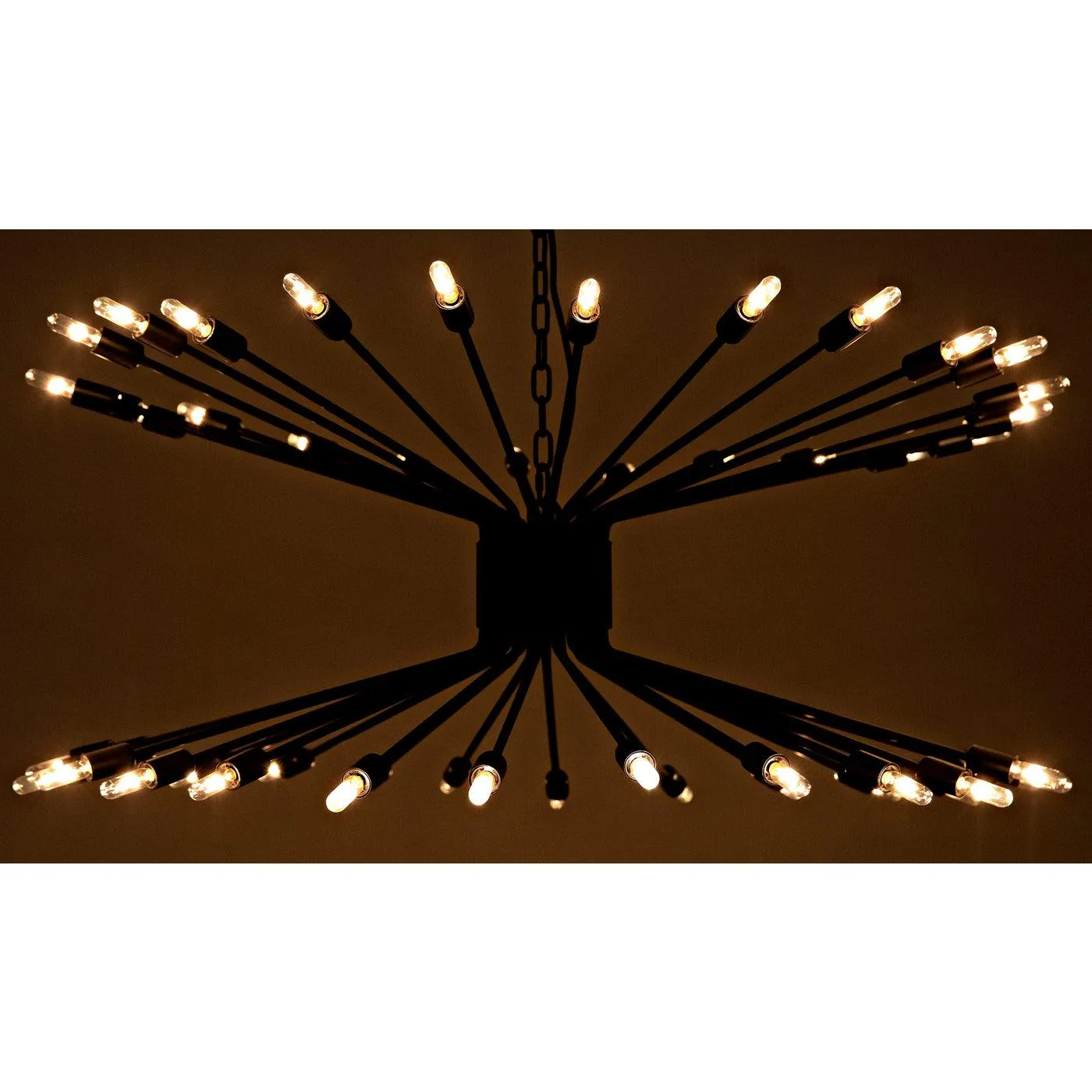 Lampberto Chandelier, Black Steel