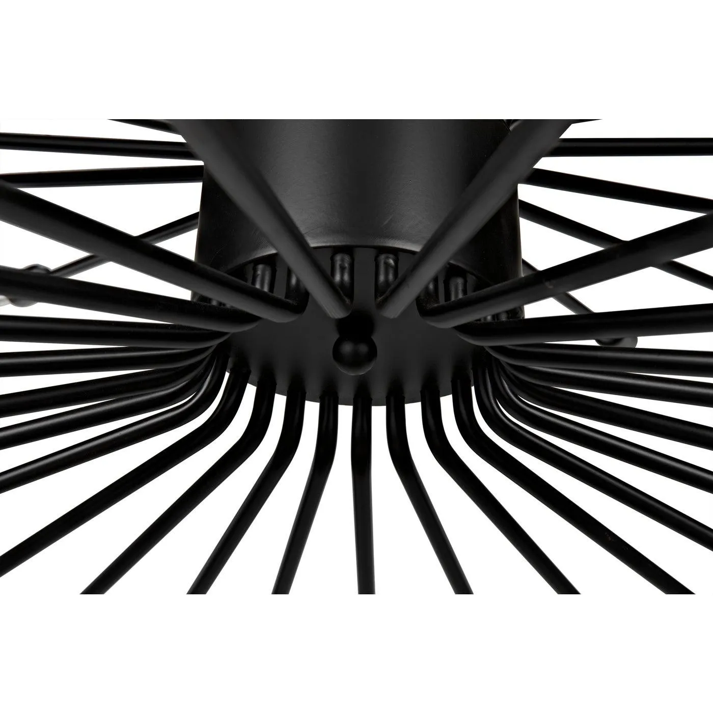 Lampberto Chandelier, Black Steel
