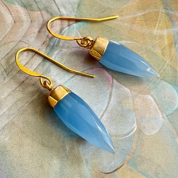 larimar soft blue spear earrings