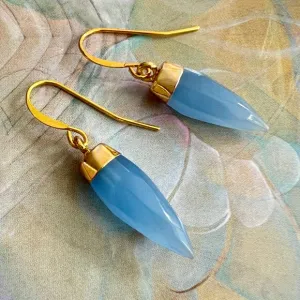 larimar soft blue spear earrings