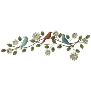 Layered Flower & Bird Wall Decor
