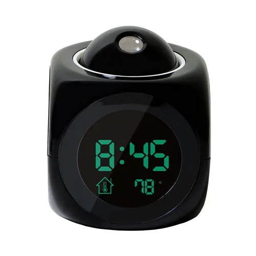LCD Projection LED Display Time Digital Alarm Clock Talking Voice