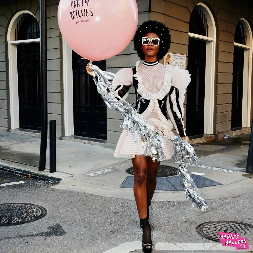 Let's Party Bitches: Jumbo Balloon with Black Tassel