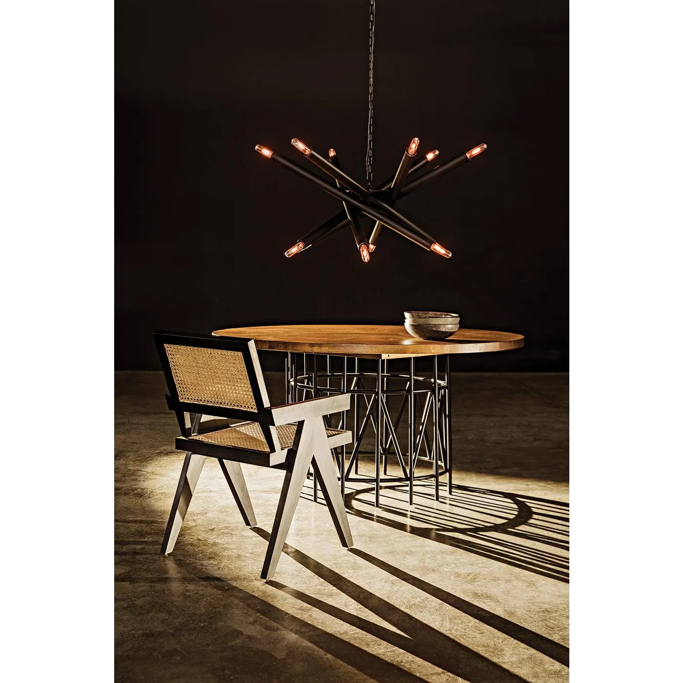 Lex Chandelier, Black Steel
