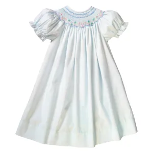 Light Blue English Smocked Bishop