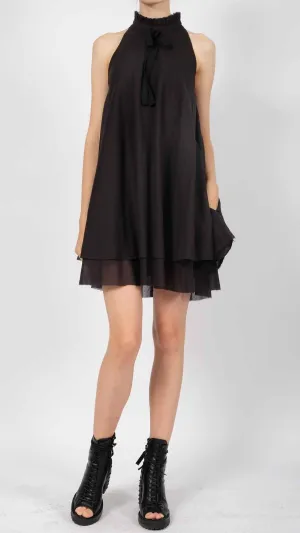 Light Cotton Mini Dress with Bow