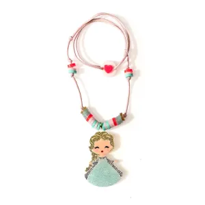 Lilies & Roses Cute Doll Necklace - Snow Doll