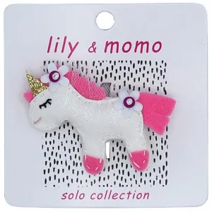 Lily and Momo - Solo Hair Clips - Come Fly with Me Unicorn
