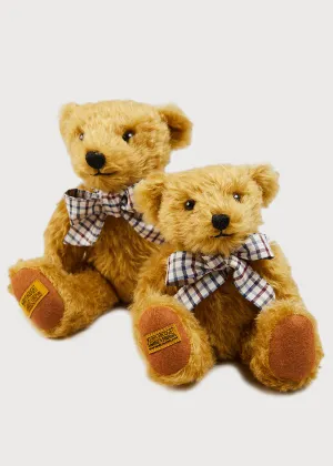 Limited-Edition Merrythought & Pepa Teddy Bear with Check Bow