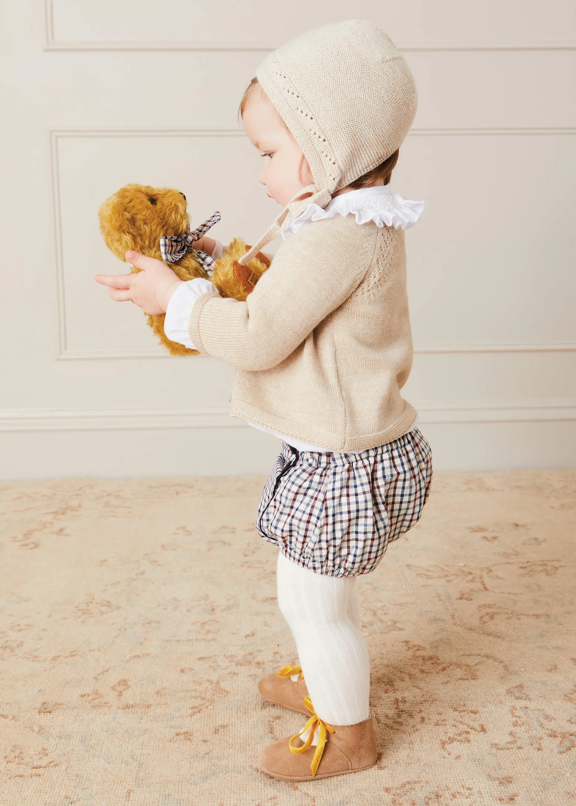 Limited-Edition Merrythought & Pepa Teddy Bear with Check Bow