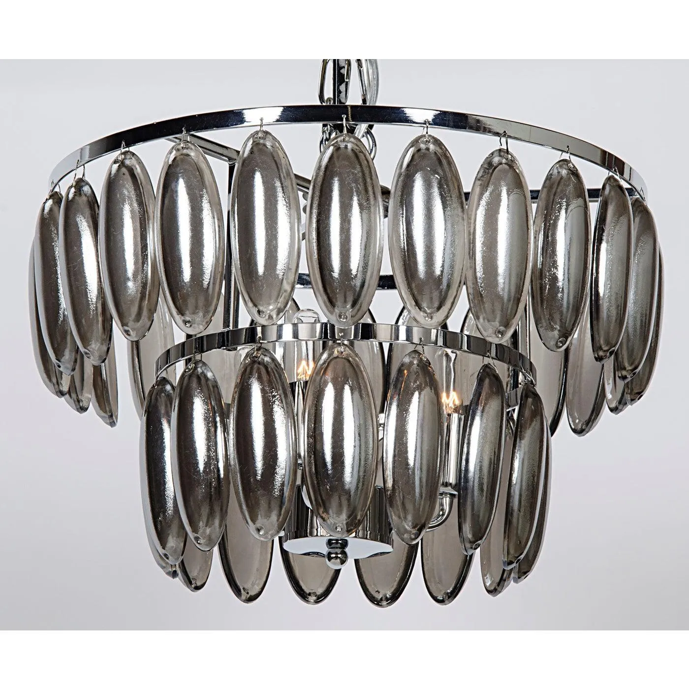 Lolita Chandelier, Small, Chrome Finish and Glass by Noir