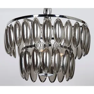 Lolita Chandelier, Small, Chrome Finish and Glass by Noir