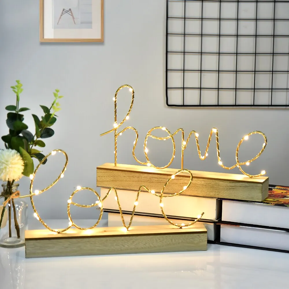 LOVE & HOME Display Letters Light Decoration Table Lamp