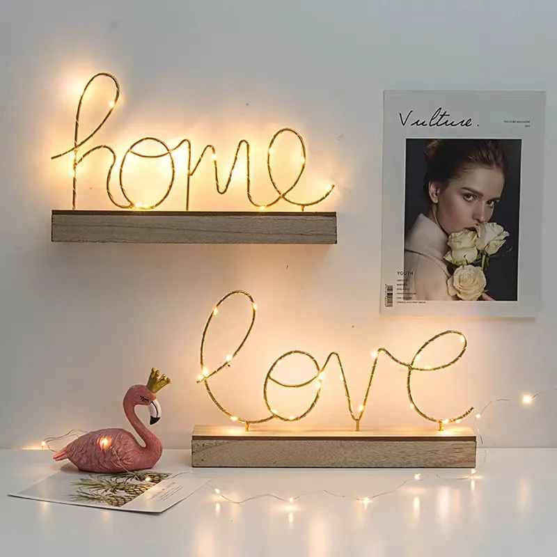 LOVE & HOME Display Letters Light Decoration Table Lamp