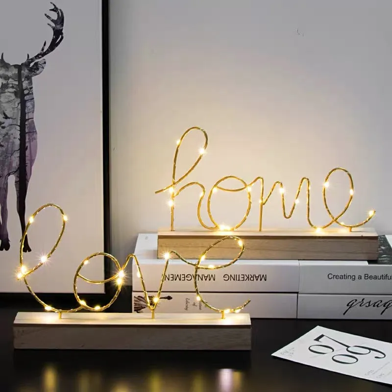 LOVE & HOME Display Letters Light Decoration Table Lamp