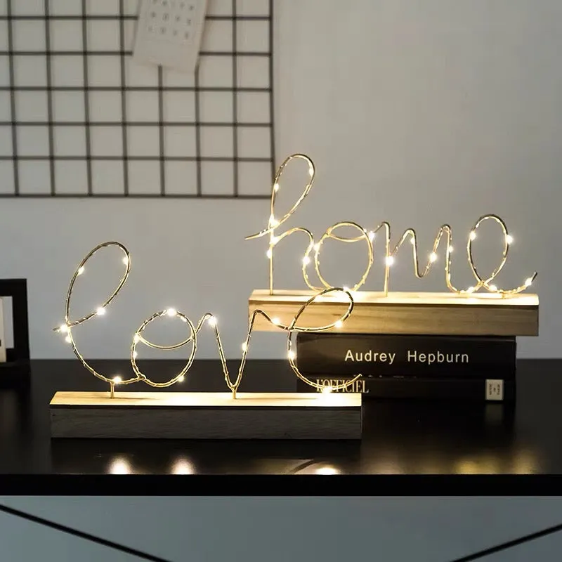 LOVE & HOME Display Letters Light Decoration Table Lamp